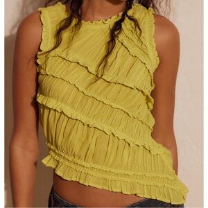 FREE PEOPLE ~Sands Smocked Top (NWT)